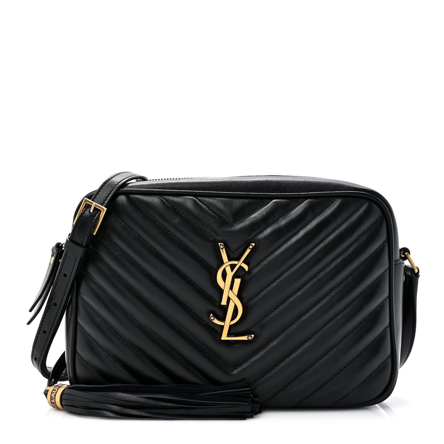 Calfskin Matelasse Monogram Lou Camera Bag Black