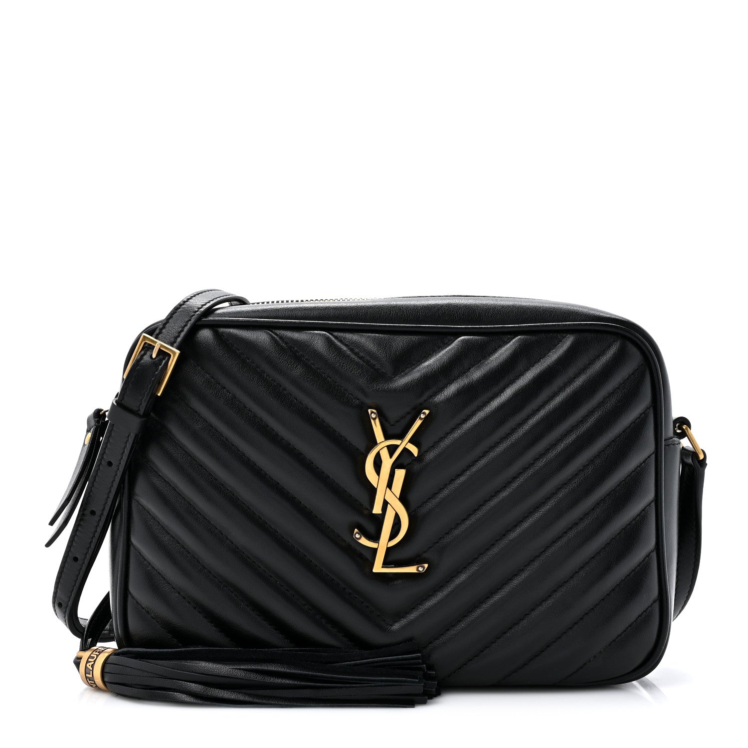 Saint Laurent Calfskin Matelasse Monogram Lou Camera Bag Black 1 of 11