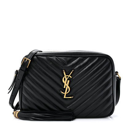 Saint Laurent Calfskin Matelasse Monogram Lou Camera Bag Black 1 of 11