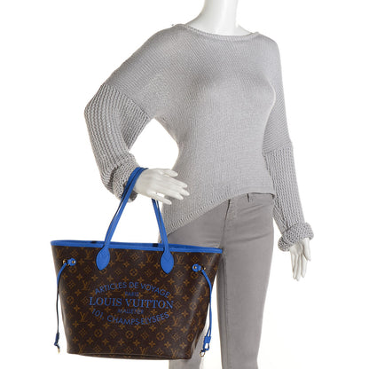 Louis Vuitton Monogram Articles de Voyage Ikat Neverfull MM Grand Blue 2 of 8