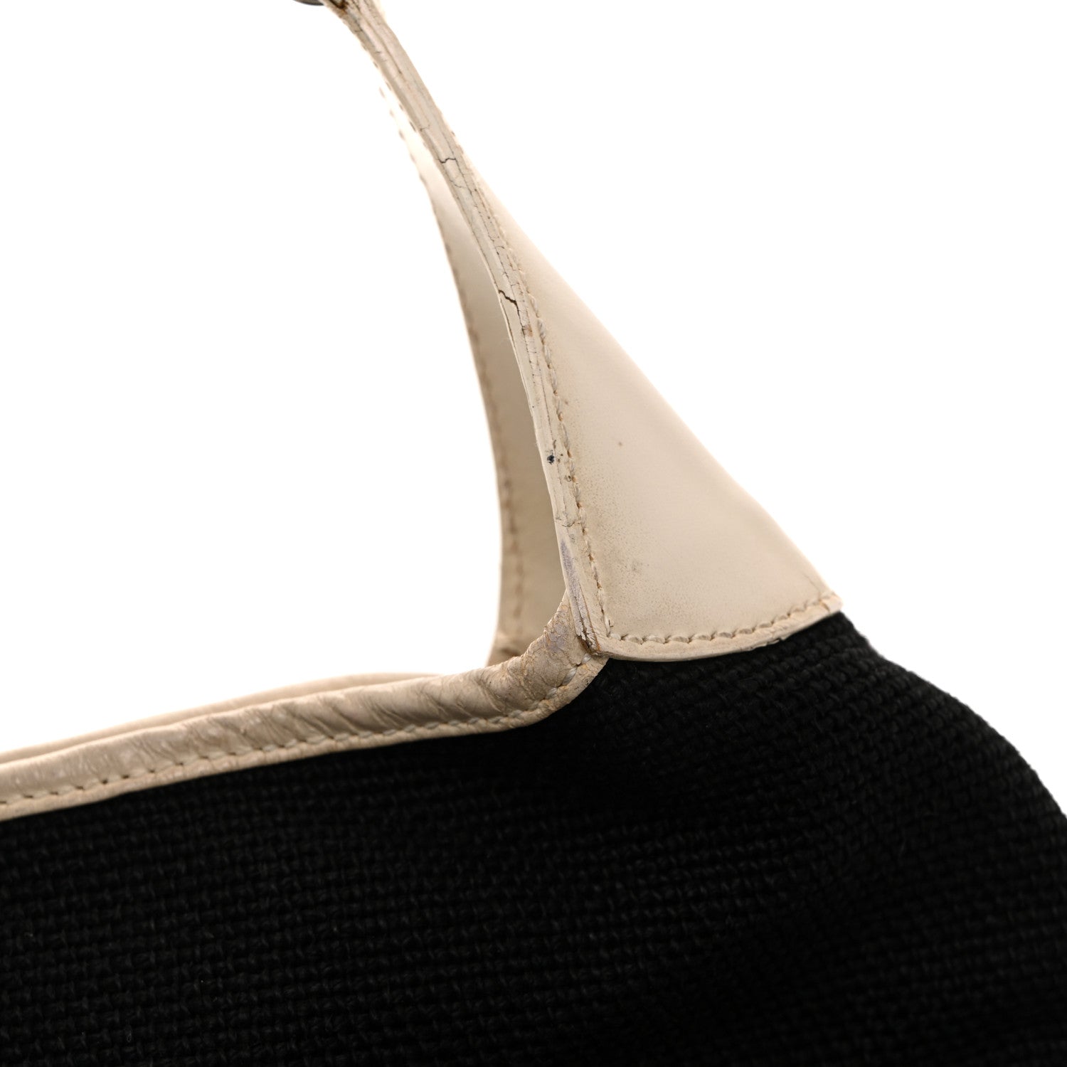 Gucci Canvas Calfskin Jackie O Chain Hobo White Black 13 of 16