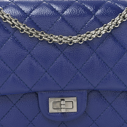 Chanel Patent Caviar Quilted 2.55 Reissue 226 Flap Navy Blue 8 of 11