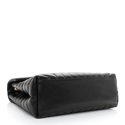Saint Laurent Calfskin Y Quilted Monogram Medium Loulou Chain Satchel Black 4 of 9