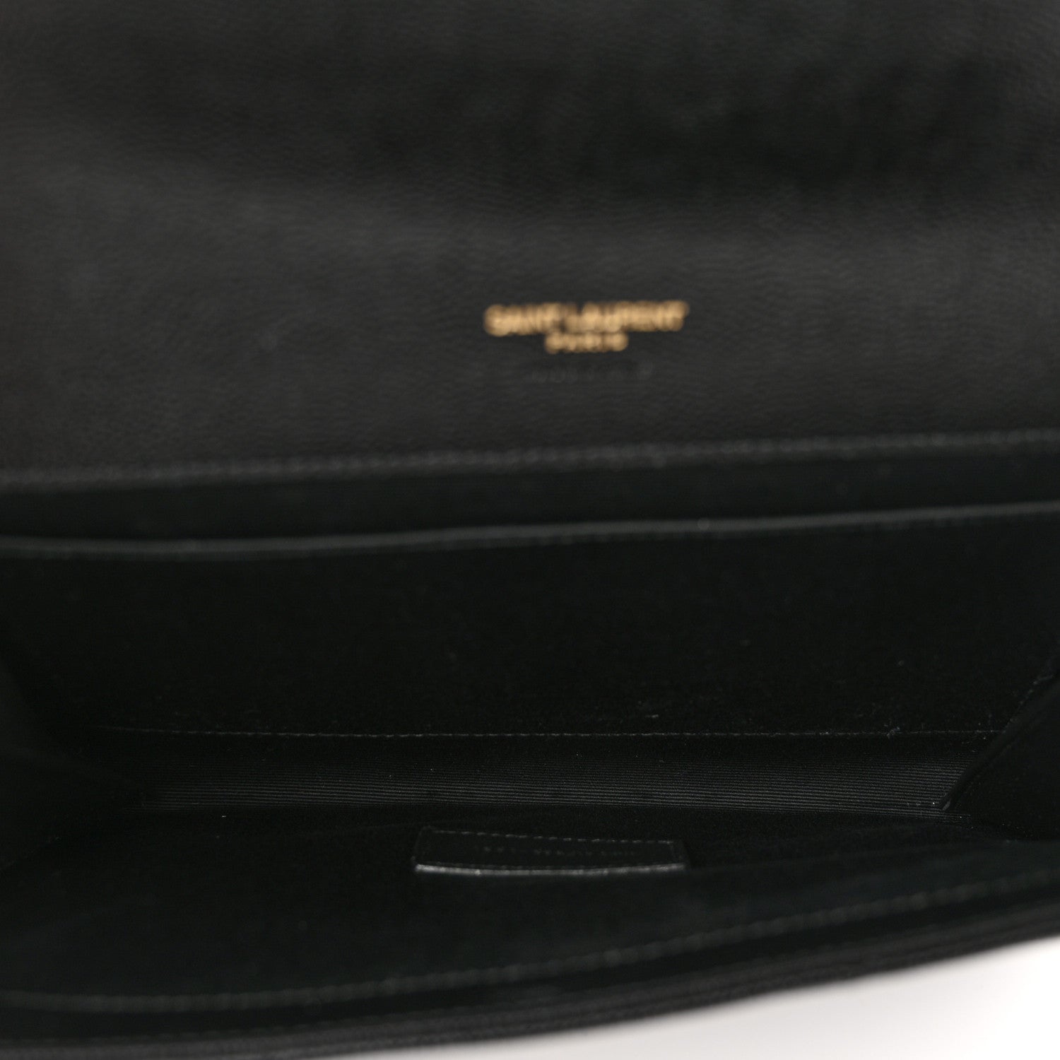 Saint Laurent Grain De Poudre Matelasse Chevron Monogram Envelope Clutch Black 5 of 8