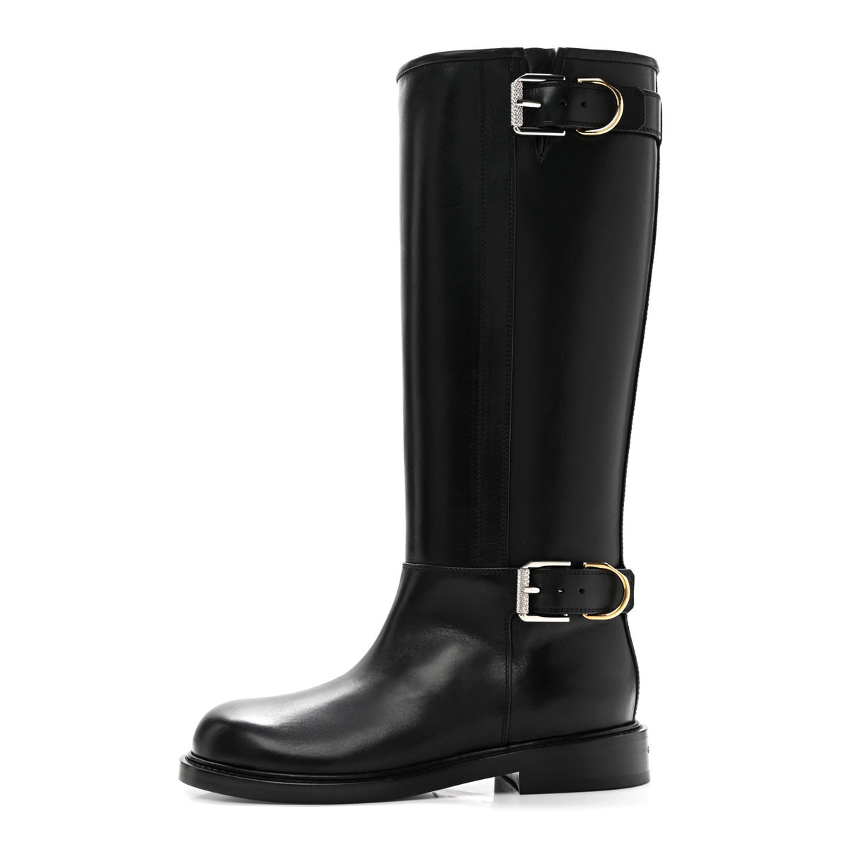 Givenchy Calfskin Voyou Buckle Boots  38 Black 1 of 9
