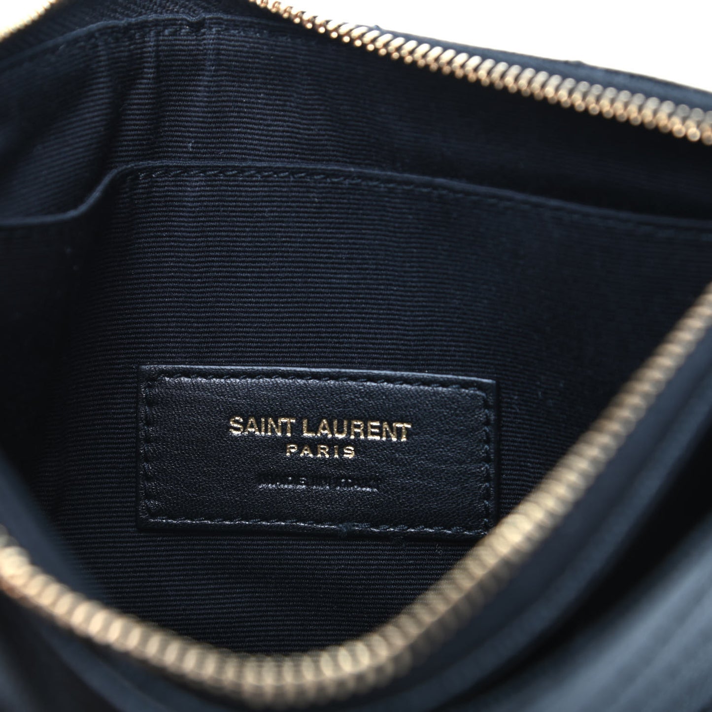 Grain De Poudre Chevron Monogram Bill Pouch Black