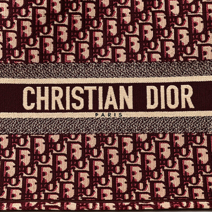 Christian Dior Oblique Medium Book Tote Burgundy Multicolor 9 of 9
