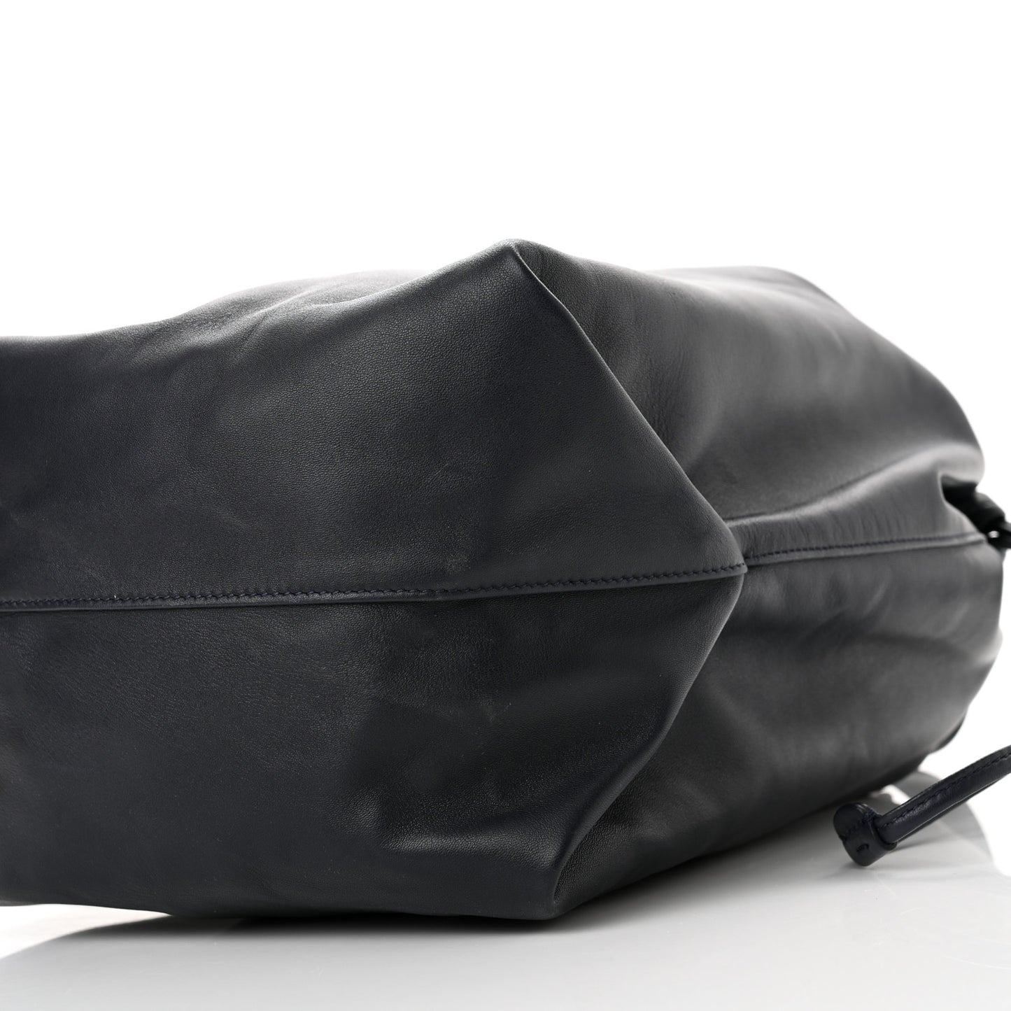 Lambskin Teddy Drawstring Bag Black