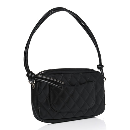 Chanel Calfskin Quilted Cambon Pochette Black White 2 of 7