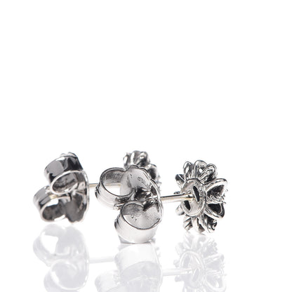 David Yurman Sterling Silver Diamond 10mm Starburst Earrings 3 of 4