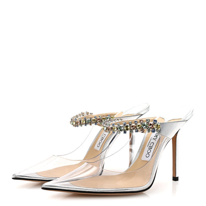Jimmy Choo Plexi Crystal Bing 100 Pumps 37.5 Silver Transparent 4 of 9