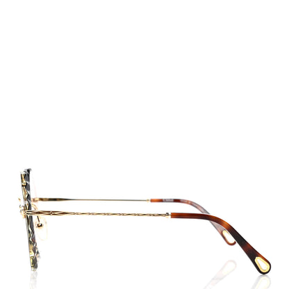 Chloe Rosie Bevelled Round Sunglasses CE142S Gold Gradient Brown 3 of 7