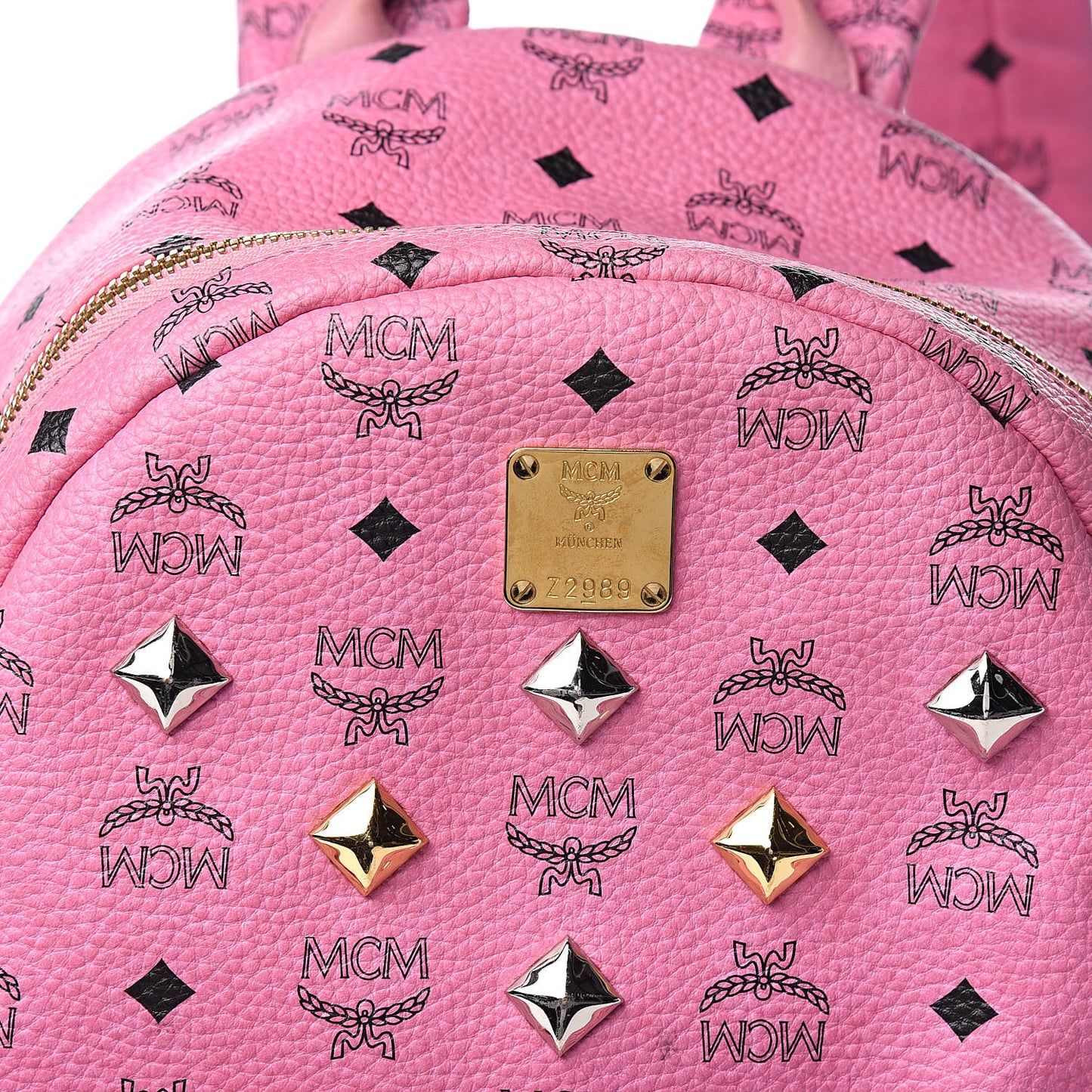 Visetos Medium Sprinkle Stud Stark Backpack Pink