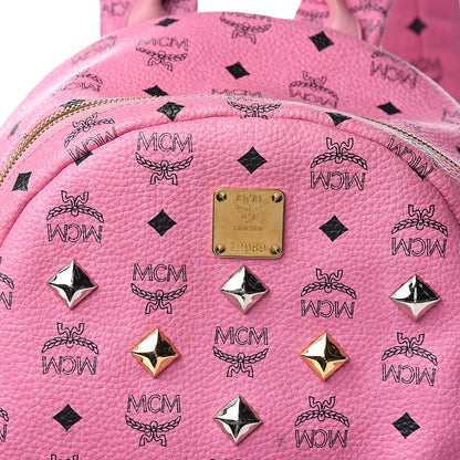 MCM Visetos Medium Sprinkle Stud Stark Backpack Pink 14 of 21