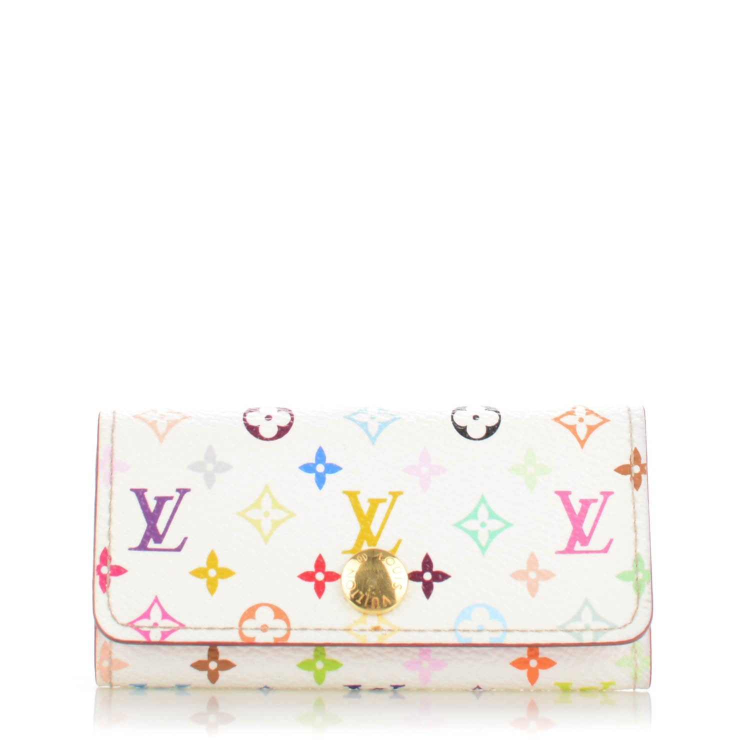 Louis Vuitton Monogram Multicolor Multicles 4 Key Holder White Litchi 1 of 7