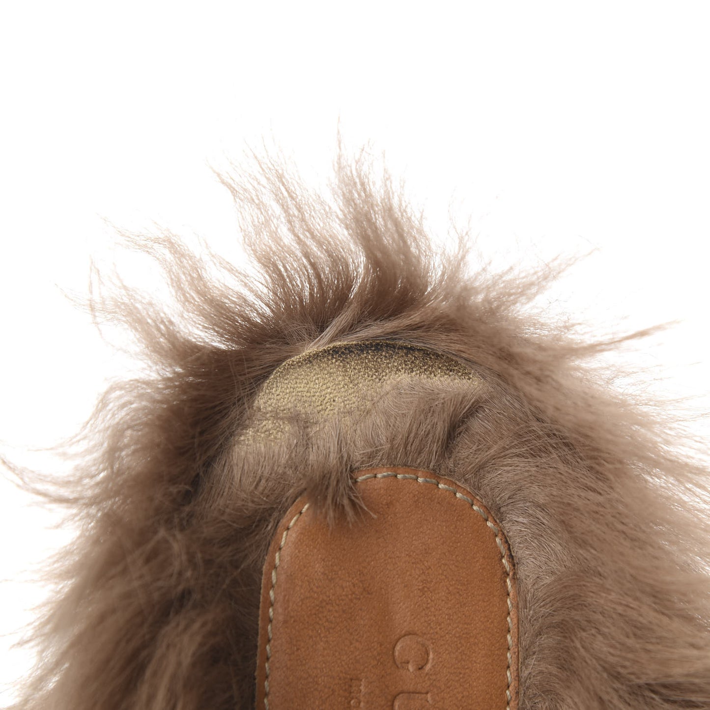 Calfskin Fur Womens Princetown Slippers 38 Black