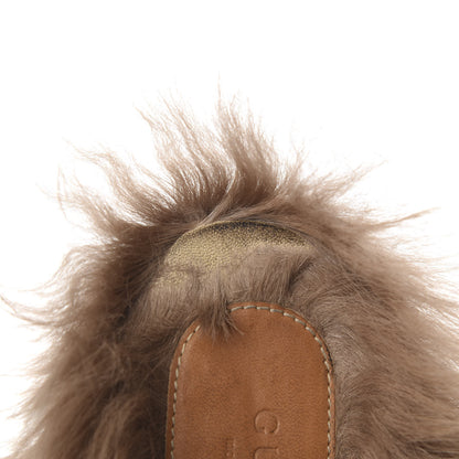 Gucci Calfskin Fur Womens Princetown Slippers 38 Black 8 of 13