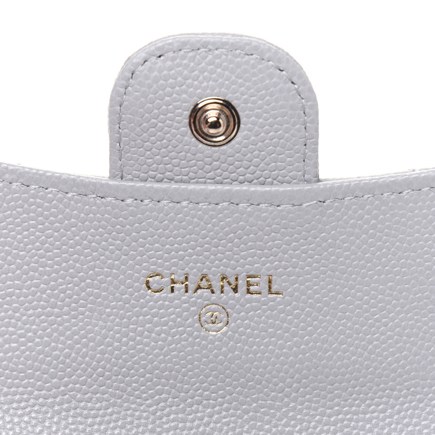Chanel Caviar Quilted Flap Card Holder Wallet Grey 6 of 11