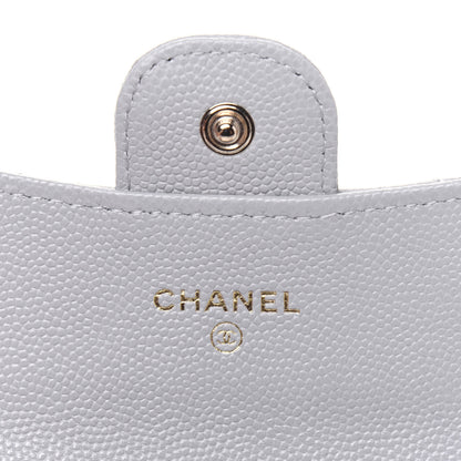Chanel Caviar Quilted Flap Card Holder Wallet Grey 6 of 11