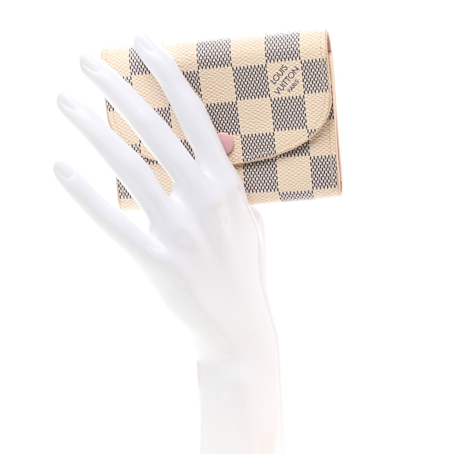 Louis Vuitton Damier Azur Rosalie Coin Purse Rose Ballerine 2 of 8