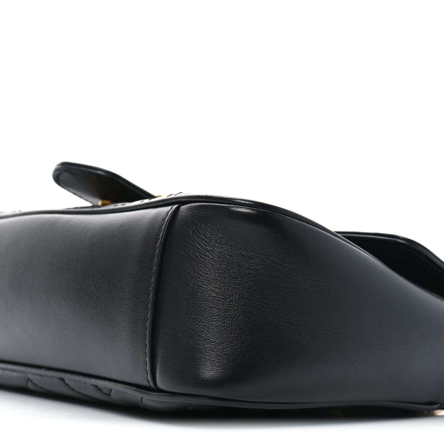 Gucci Calfskin Matelasse Small GG Marmont Shoulder Bag Black 10 of 11