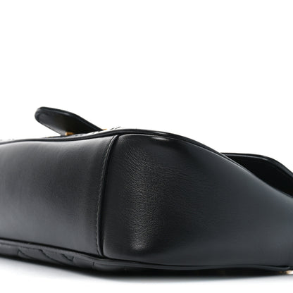 Gucci Calfskin Matelasse Small GG Marmont Shoulder Bag Black 10 of 11