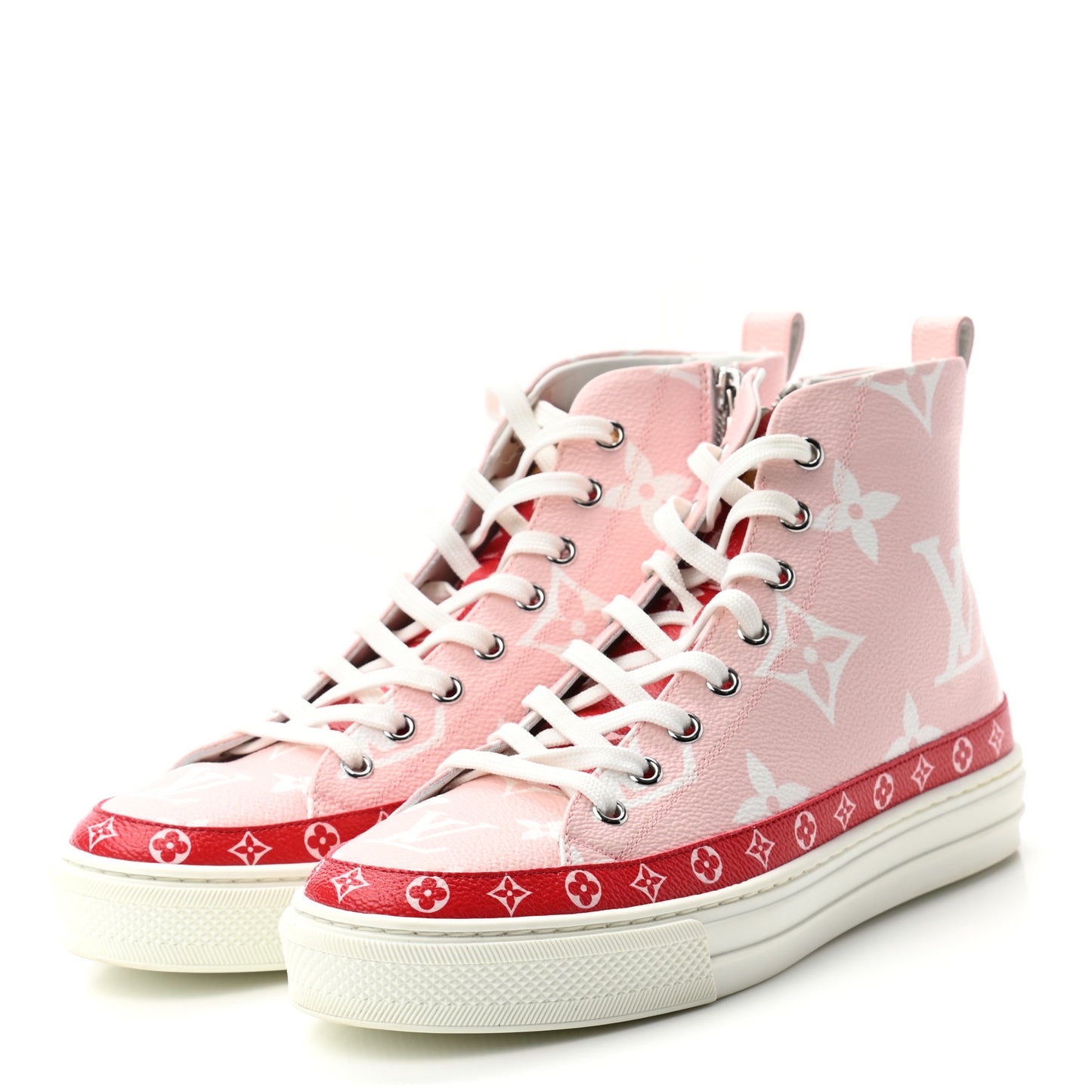 Monogram Giant Stellar Sneaker Boots 38 Rose Rouge