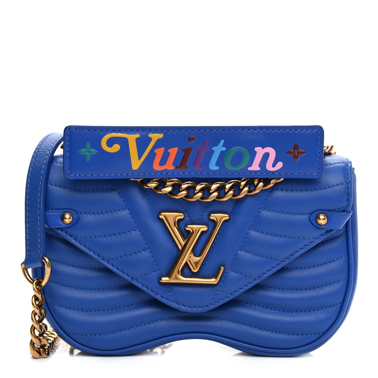 Louis Vuitton Calfskin New Wave Chain PM Blue Neon 1 of 10