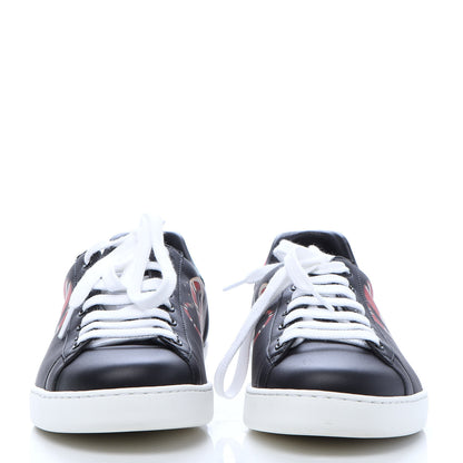 Gucci Calfskin Kingsnake Mens Ace Sneakers 9 Black Multicolor 2 of 10
