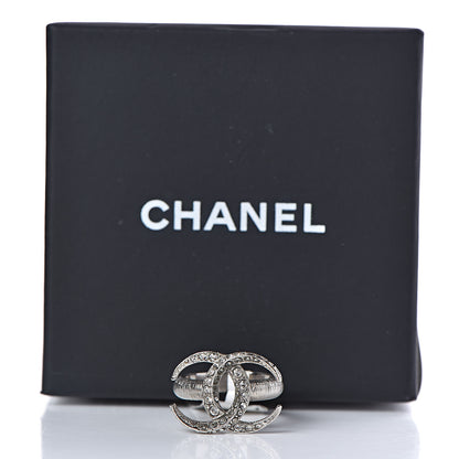 Chanel Crystal CC Moon Ring 6 Silver 5 of 5