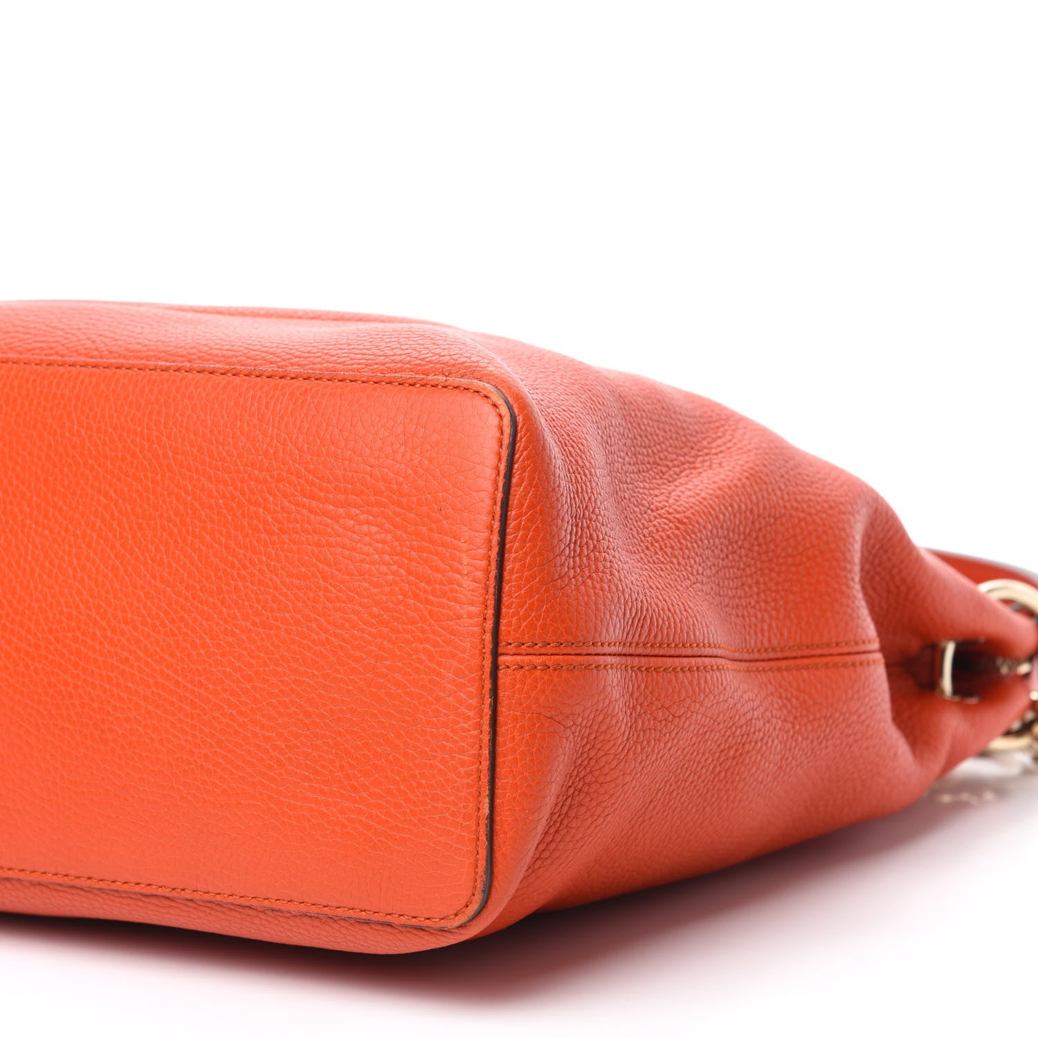 Gucci Pebbled Calfskin Large Soho Hobo Sun Orange 7 of 12