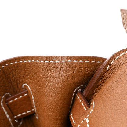 Hermes Natural Barenia Faubourg Birkin 25 Fauve 7 of 11