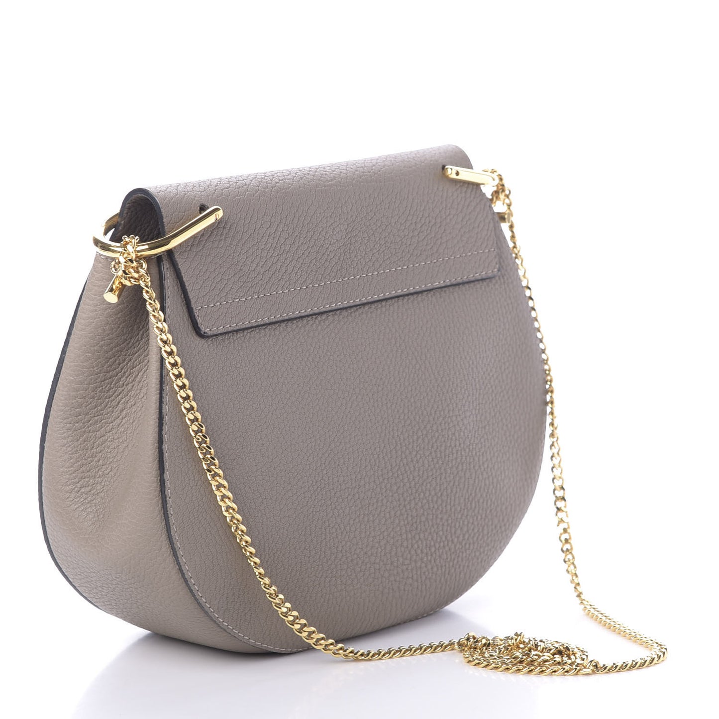 Grained Lambskin Drew Shoulder Bag Motty Grey