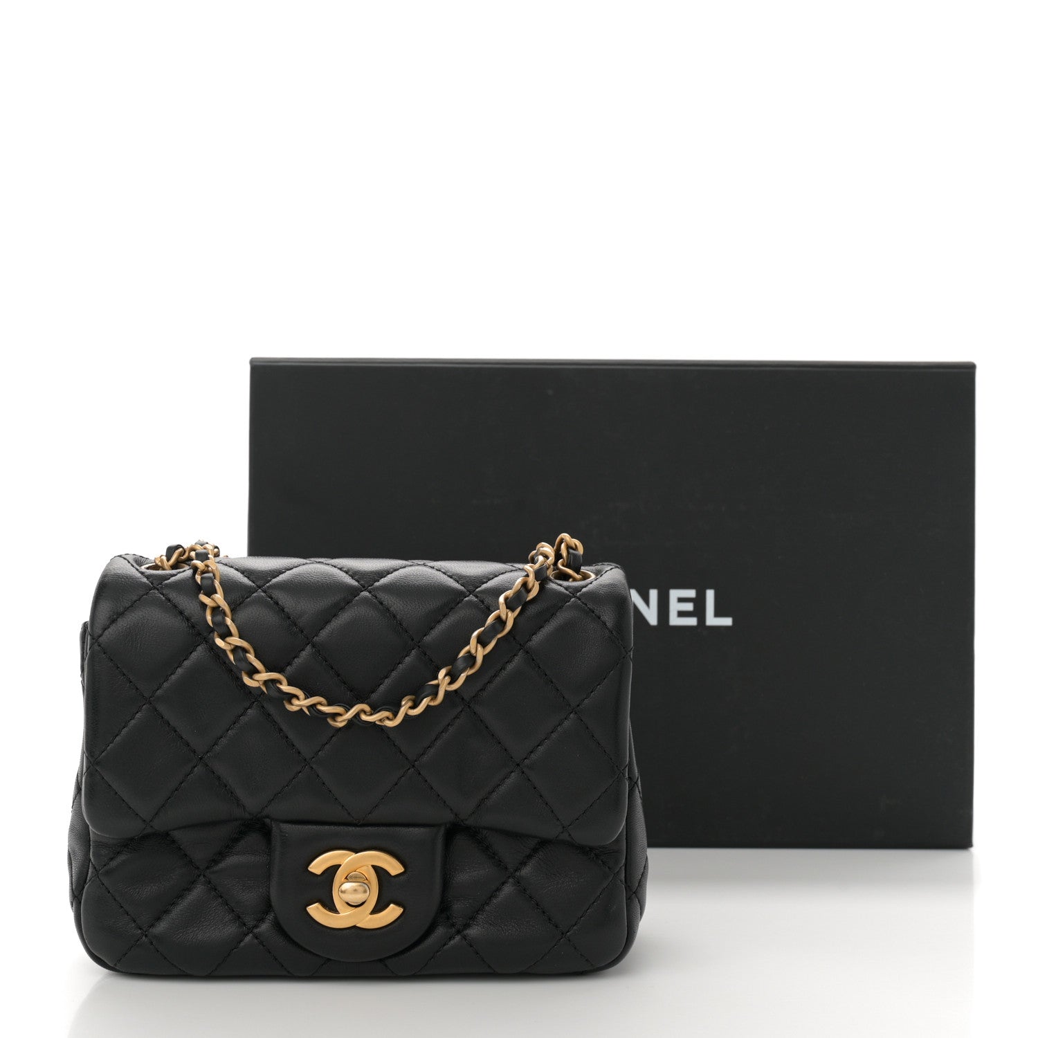 Chanel Lambskin Quilted Mini Pearl Crush Flap Black 11 of 11