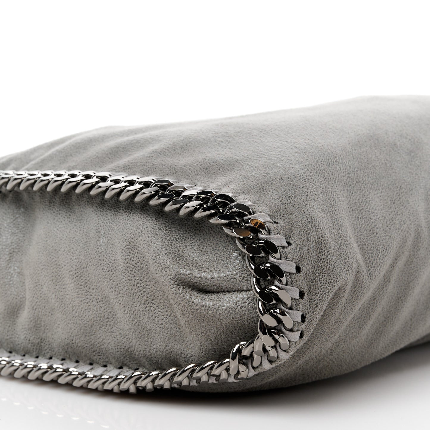 STELLA MCCARTNEY Shaggy Deer Falabella Fold Over Tote Grey