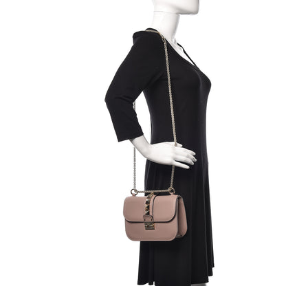 Valentino Garavani Vitello Small Glam Lock Rockstud Flap Poudre 2 of 12