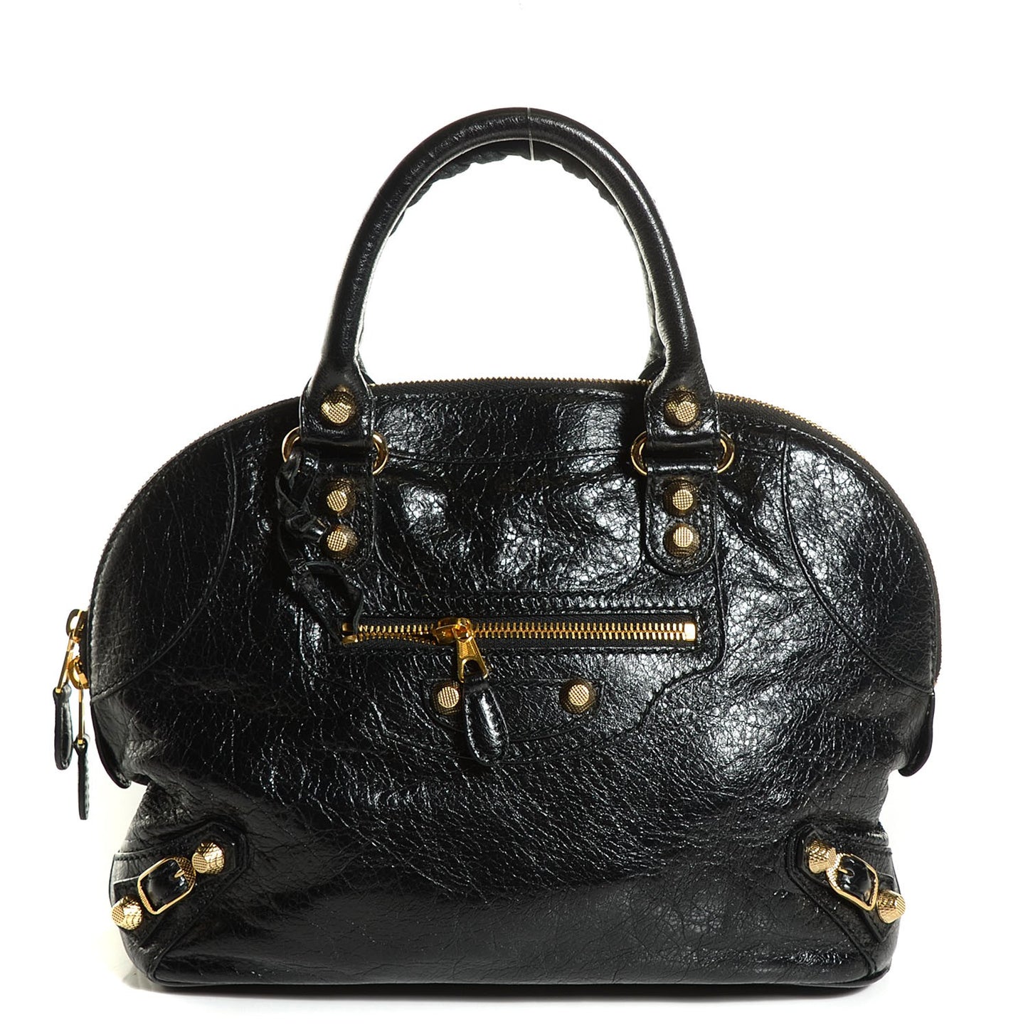 Agneau Giant 12 Gold Hardware Bowling Bag Black