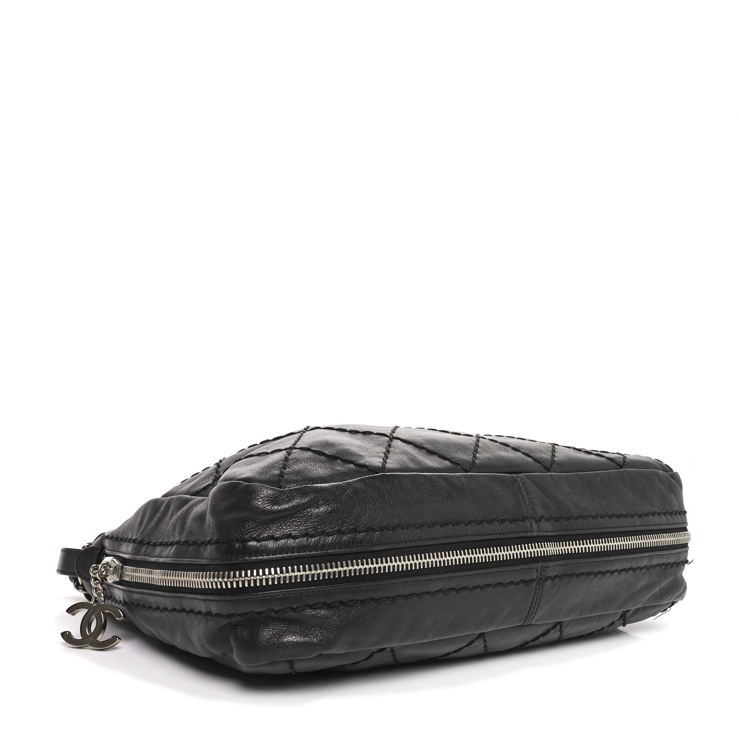 Chanel Lambskin Stitched Expandable Tote Black 4 of 11