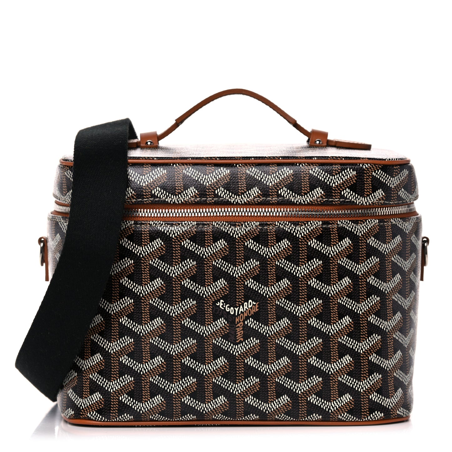 Goyardine Muse Vanity Case Black Gold