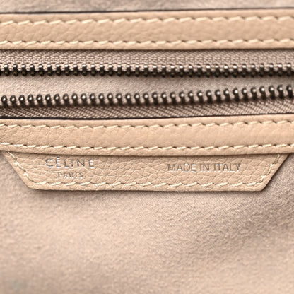 Celine Drummed Calfskin Mini Luggage Dune 6 of 10