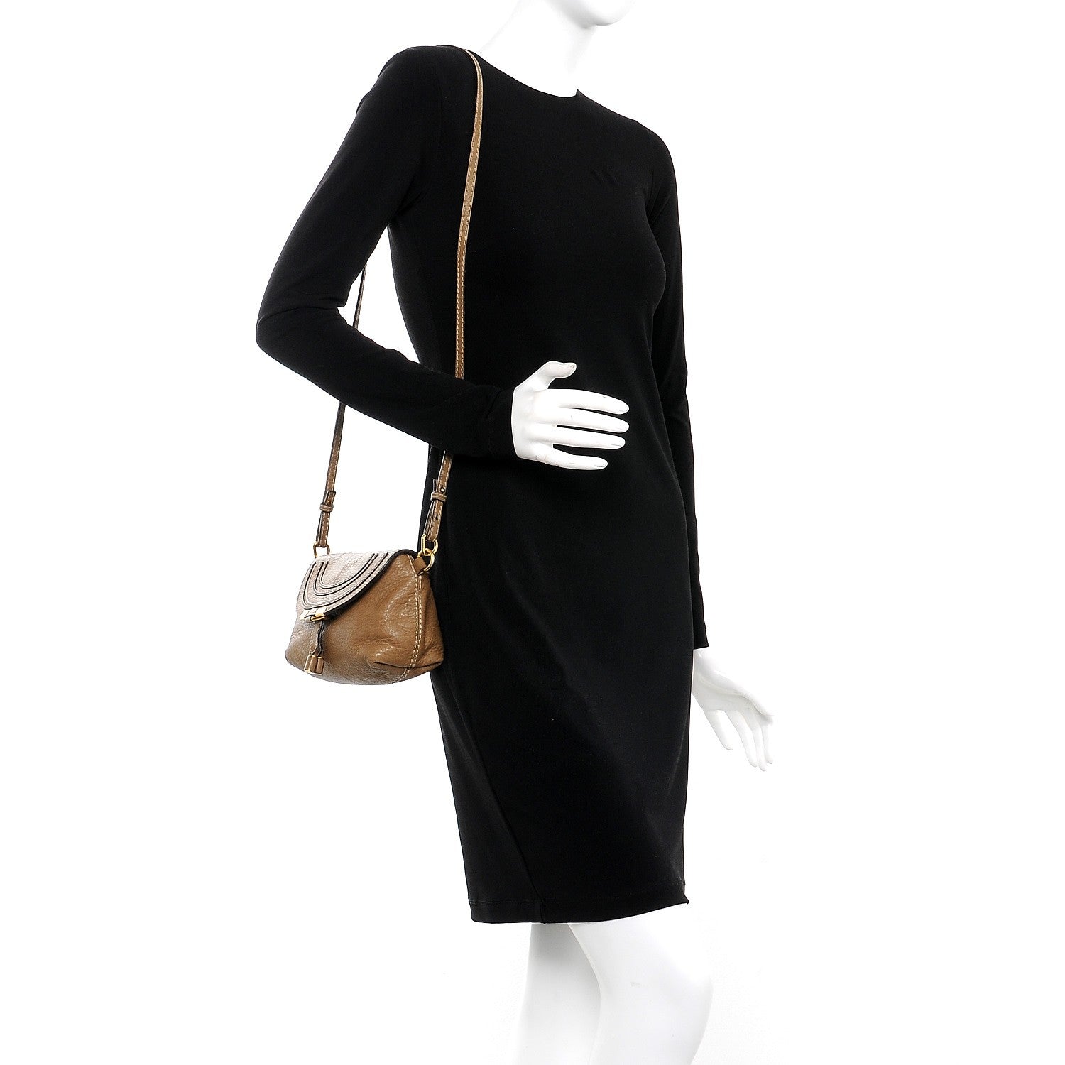 Chloe Calfskin Marcie Pochette Crossbody Bag Nut 2 of 8