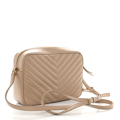 Saint Laurent Calfskin Matelasse Monogram Lou Camera Bag Dark Latte 3 of 13