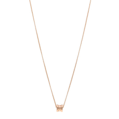 Bulgari 18K Rose Gold Mini B.Zero1 Pendant Necklace 1 of 4