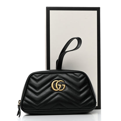 Gucci Calfskin Matelasse GG Marmont Wristlet Black 8 of 8