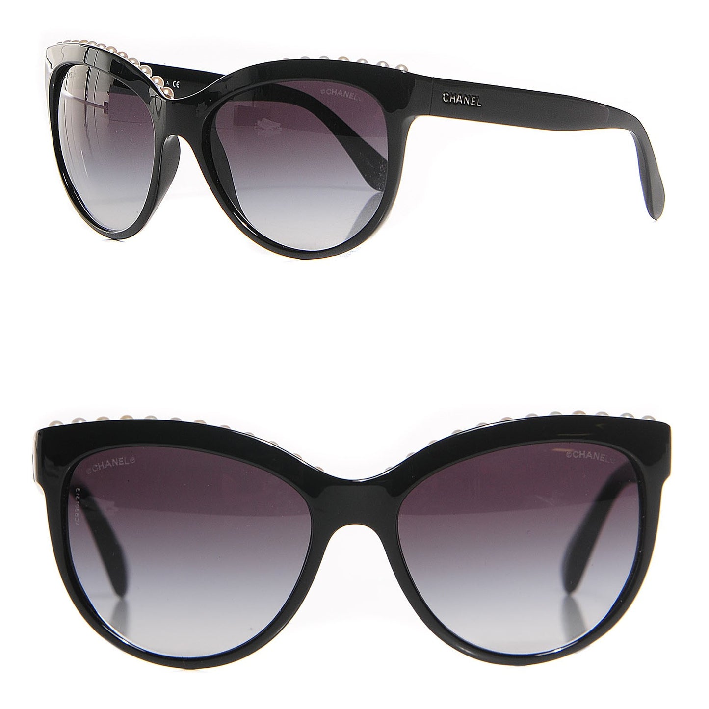 Freshwater Cultured Pearl Butterfly Sunglasses 6040 H Black