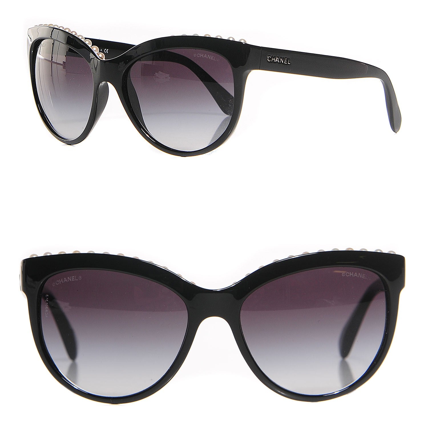 Chanel Freshwater Cultured Pearl Butterfly Sunglasses 6040 H Black 1 of 7