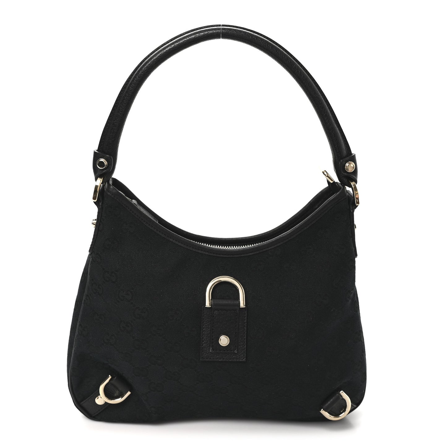 Monogram Medium Abbey D Ring Hobo Black