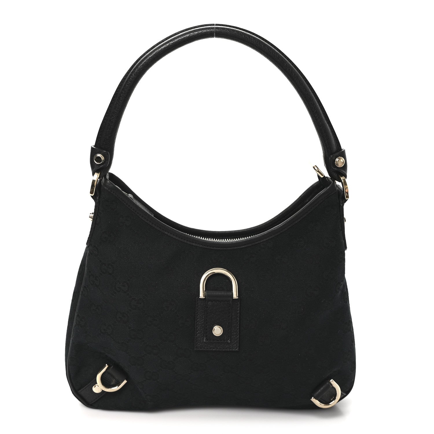 Gucci Monogram Medium Abbey D Ring Hobo Black 1 of 10