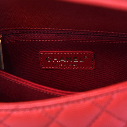 Chanel Caviar Lizard Embossed Quilted Mini Coco Handle Flap Red 8 of 10