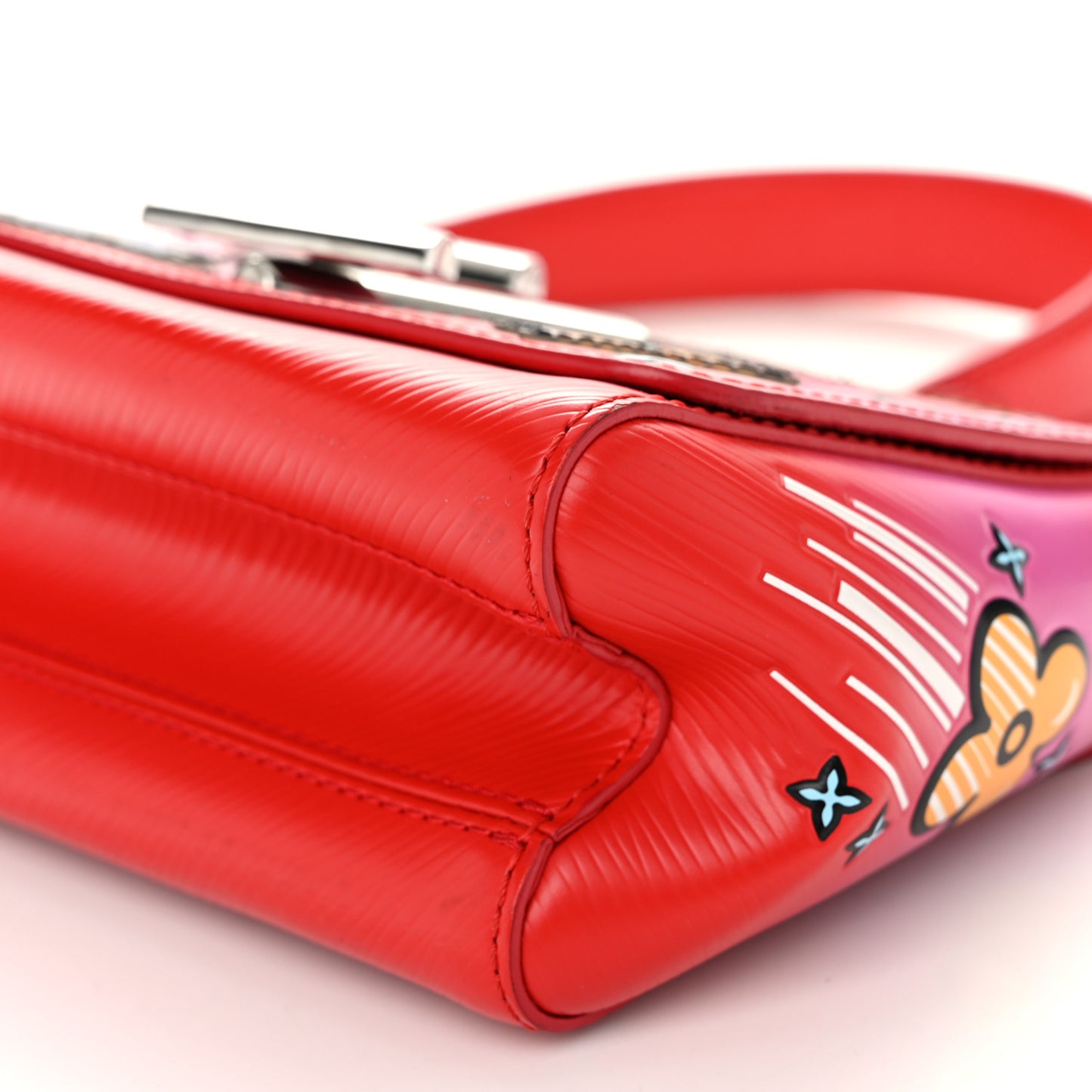 Epi Kawai Blossom Twist Shoulder Bag Coquelicot